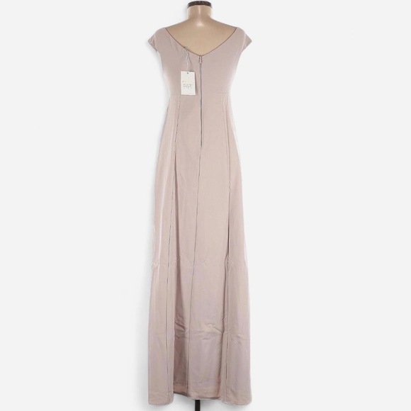 Show me your mumu Minimalist Mauve / Grey Maxi Formal Evening Gown in Gray - Picture 2 of 7